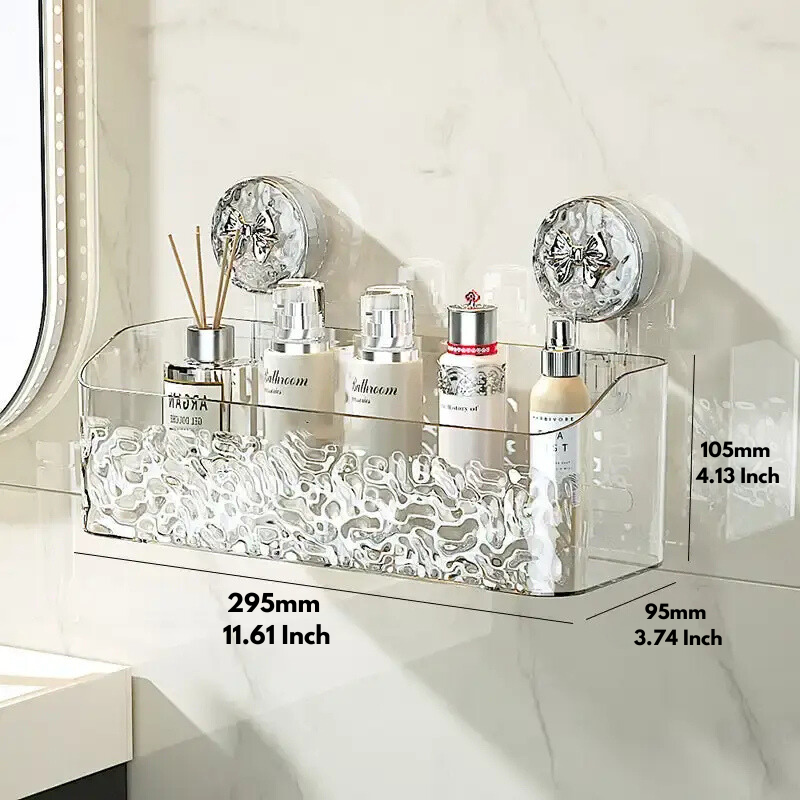 Praktisk vegghylle uten boring for badet