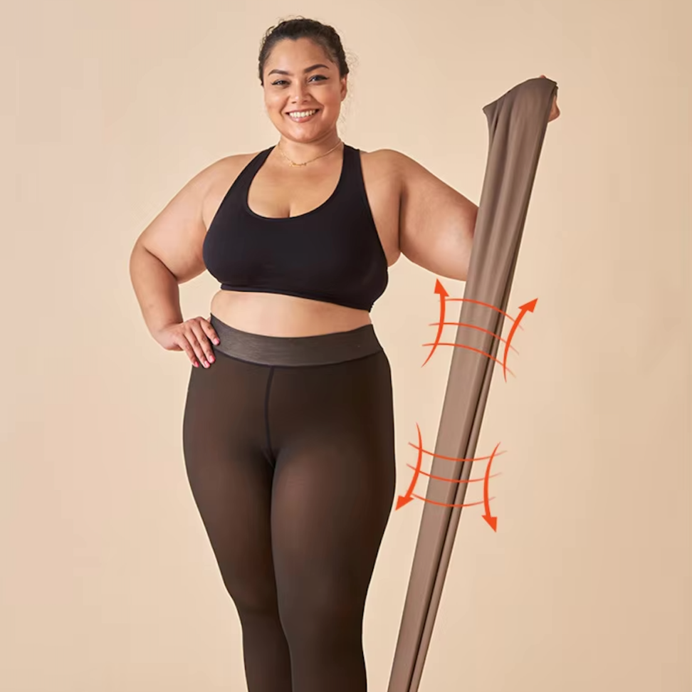 Den gennemsigtige fleece strømpebukser